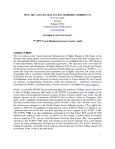 WESTERN AND CENTRAL PACIFIC FISHERIES COMMISSION P.O. Box 2356 Kolonia Pohnpei[removed]Federated States of Micronesia www.wcpfc.int