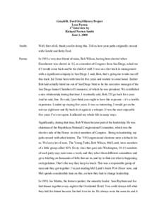 Gerald R. Ford Oral History Project Leon Parma st 1 Interview by Richard Norton Smith June 2, 2008