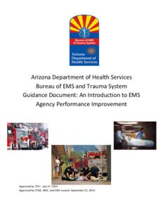 Arizona Department of Health Services Bureau of EMS and Trauma System Guidance Document: An Introduction to EMS Agency Performance Improvement  Approved by TEPI: July 17, 2014