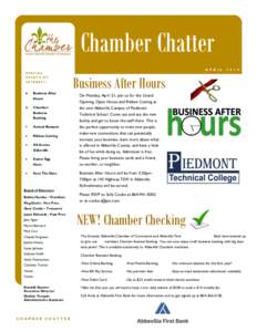Chamber Chatter SPECIAL POINTS OF INTEREST:  