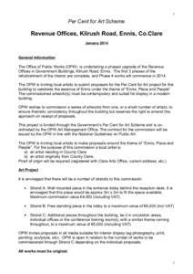 Tax reform / Value added tax / Public art / Ennis / County Clare / Office of Public Works / Kilrush / Limerick / Geography of Ireland / Geography of Europe / Ireland