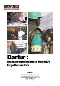 Lea Lisa (AFP)  Darfur : An investigation into a tragedy’s forgotten actors