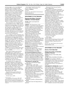 Federal Register / Vol. 70, No[removed]Friday, June 10, [removed]Notices trackage rights to Soo Line Railroad Company d/b/a Canadian Pacific Railway (CPR) over BNSF’s rail line between Ardoch, ND, and Erskine, MN, as foll