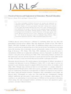 Perceived Success and Enjoyment in Elementary Physical Education