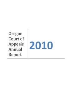 Oregon Court of Appeals Annual Report