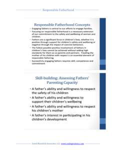 Responsible Fatherhood  David Mandel & Associates, LLC www.endingviolence.com 