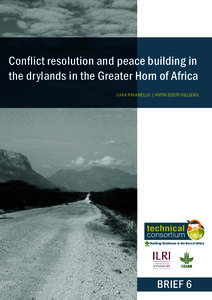 Conflict resolution and peace building in the drylands in the Greater Horn of Africa SARA PAVANELLO | PATTA SCOTT-VILLIERS Building Resilience in the Horn of Africa