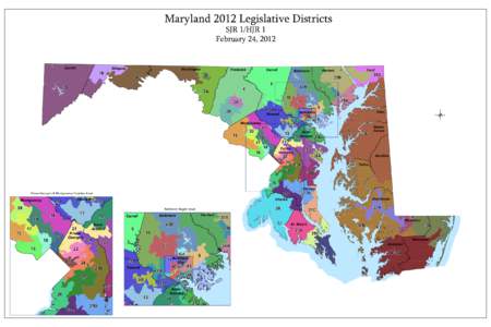 Maryland 2012 Legislative Districts SJR 1/HJR 1 February 24, 2012 Garrett