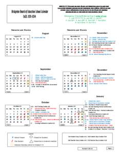 Bridgeton Board of Education School Calendar ExCEL[removed]