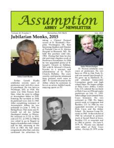 Assumption ABBEY Volume 43, Number 3  NEWSLETTER