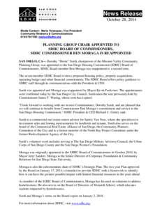 News Release October 28, 2014 Media Contact: Maria Velasquez, Vice President Community Relations & Communications[removed]removed]