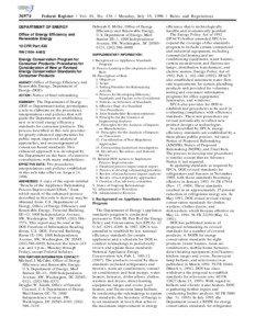 Decision theory / Rulemaking / Law / Government / National Appliance Energy Conservation Act / Regulatory Flexibility Act / Sustainable energy / Administrative Procedure Act / Office of Information and Regulatory Affairs / United States administrative law / Administrative law / Politics of the United States