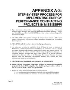 Mississippi Energy Performance Contracting Manual