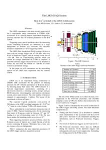 The LHCb DAQ System Beat Jost1 on behalf of the LHCb Collaboration 1 Cern EP-Division, 1211 Geneva 23, Switzerland