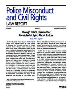 Police Misconduct and Civil Rights LAW REPORT Volume 9