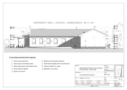 TERVEZETT DÉLI ( UDVARI ) HOMLOKZAT  M=1:100 +6,62  4