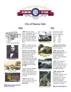 City of Munroe Falls Then A Water Powered Saw Mill  Edmund Munroe