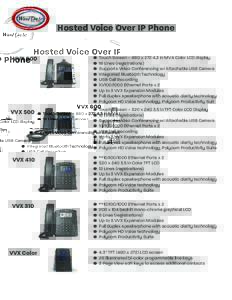 Hosted Voice Over IP Phone VVX 600 • • •