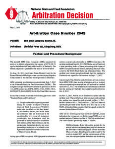 National Grain and Feed Association[removed]Eye St., N.W., Suite 1003, Washington, D.C[removed]Phone: ([removed], FAX: ([removed], E-Mail: [removed], Web Site: www.ngfa.org  May 2, 2013