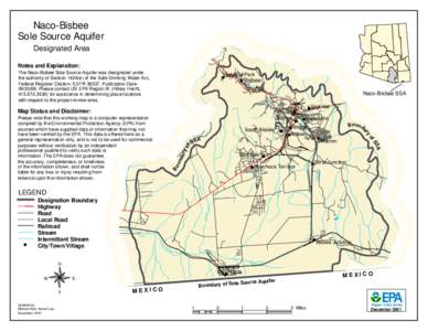 Naco-Bisbee Sole Source Aquifer Designated Area