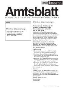 Amtsblatt Nr. 12 vom 13. Juni 2014