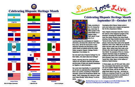Celebrating Hispanic Heritage Month  Argentina Bolivia