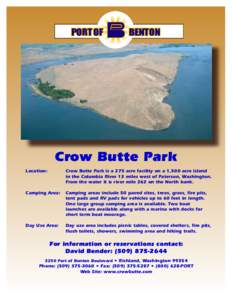 PORT OF  BENTON Crow Butte Park Location: