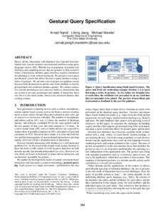 Gestural Query Specification Arnab Nandi Lilong Jiang Michael Mandel Computer Science & Engineering