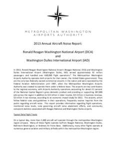 Environment / Aircraft noise / Noise regulation / Noise / Day-Night Average Sound Level / Washington /  D.C. airport / Ronald Reagan Washington National Airport / Airport / Federal Aviation Administration / Noise pollution / Transport / Aviation