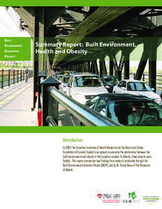 Built Environment Edmonton Project  Summary Report: Built Environment,