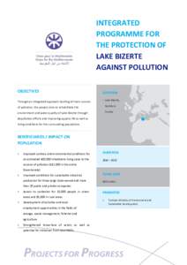 INTEGRATED PROGRAMME FOR THE PROTECTION OF LAKE BIZERTE AGAINST POLLUTION OBJECTIVES