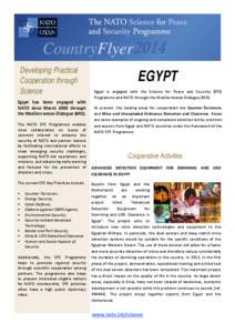CountryFlyer 2014 Developing Practical Cooperation through Science  EGYPT