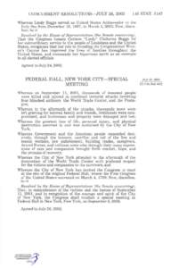 CONCURRENT R E S O L U T I O N S — J U L Y 26, [removed]STAT[removed]Whereas Lindy Boggs served as United States Ambassador to the Holy See from December 16, 1997, to March 1, 2001: Now, therefore, be it