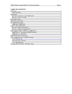 OAR (Online Assigned Risk) User Documentation  Page 1 TABLE OF CONTENTS Overview.............................................................................................................................. 2