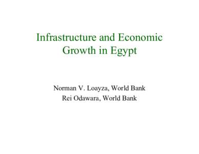Infrastructure and Economic Growth in Egypt