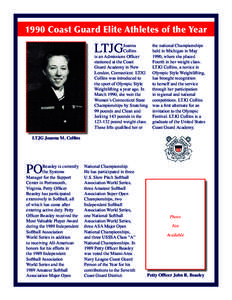 1990 Coast Guard Elite Athletes of the Year  LTJG Joanna Collins