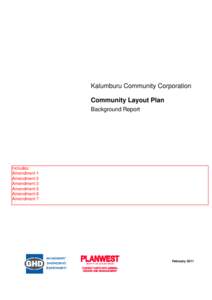 Kalumburu Community Corporation Community Layout Plan Background Report Includes: Amendment 1