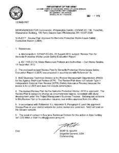 DEPARTMENT OF THE ARMY US ARMY CORPS OF ENGINEERS, NORTH ATLANTIC DIVISION FORT HAMILTON MILITARY COMMUNITY 302 GENERAL LEE AVENUE BROOKLYN, NY[removed]