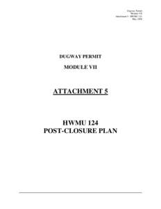 Dugway Permit Module VII Attachment 5 - HWMU 124 May[removed]DUGWAY PERMIT