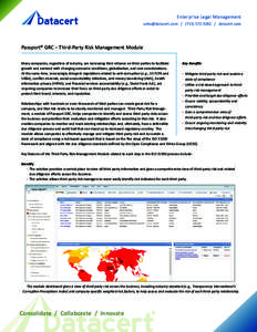 Management / Security / Business software / Risk / Project management / Due diligence / TRAC / Risk management / Governance /  risk management /  and compliance / Business / Actuarial science / Ethics