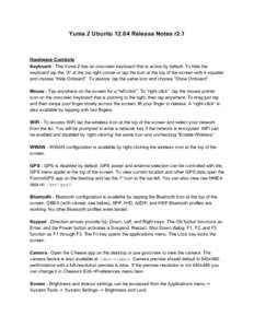 Yuma 2 Ubuntu 12.04 Release Notes r2.1         Hardware Controls 