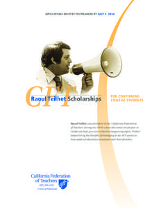 2009 CFT Raoul Teilhet Scholarship appplication for continuing college students