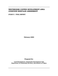 Microsoft Word - WCDA Heritage Overview Assessment Stage II Final Report.doc