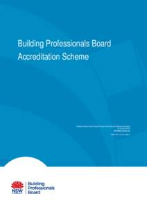 Building Professionals Board Accreditation Scheme © State of New South Wales through the Building Professionals Board 12 January 2015 www.bpb.nsw.gov.au