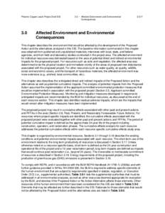 Phoenix Copper Leach Project Draft EIS[removed] – Affected Environment and Environmental Consequences