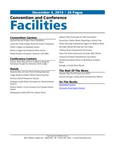 December 4, 2014 • 26 Pages  Convention and Conference Facilities Convention Centers