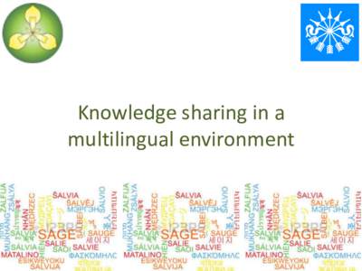 Knowledge sharing in a multilingual environment Ramat Hanadiv Memorial Gardens  Plant Names in Hebrew