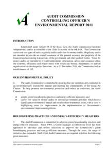 Audit Commission Environmental Report 2011