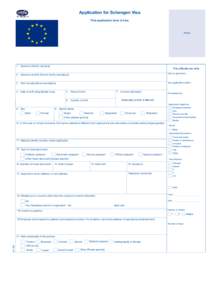 Application for Schengen Visa This application form is free. Photo  1