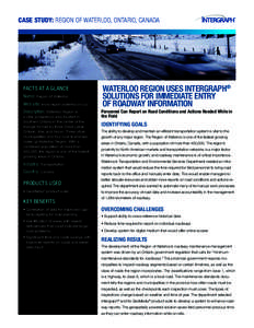 Case Study: Region of Waterloo, Ontario, Canada  facts at a glance Name: Region of Waterloo Web site: www.region.waterloo.on.ca/